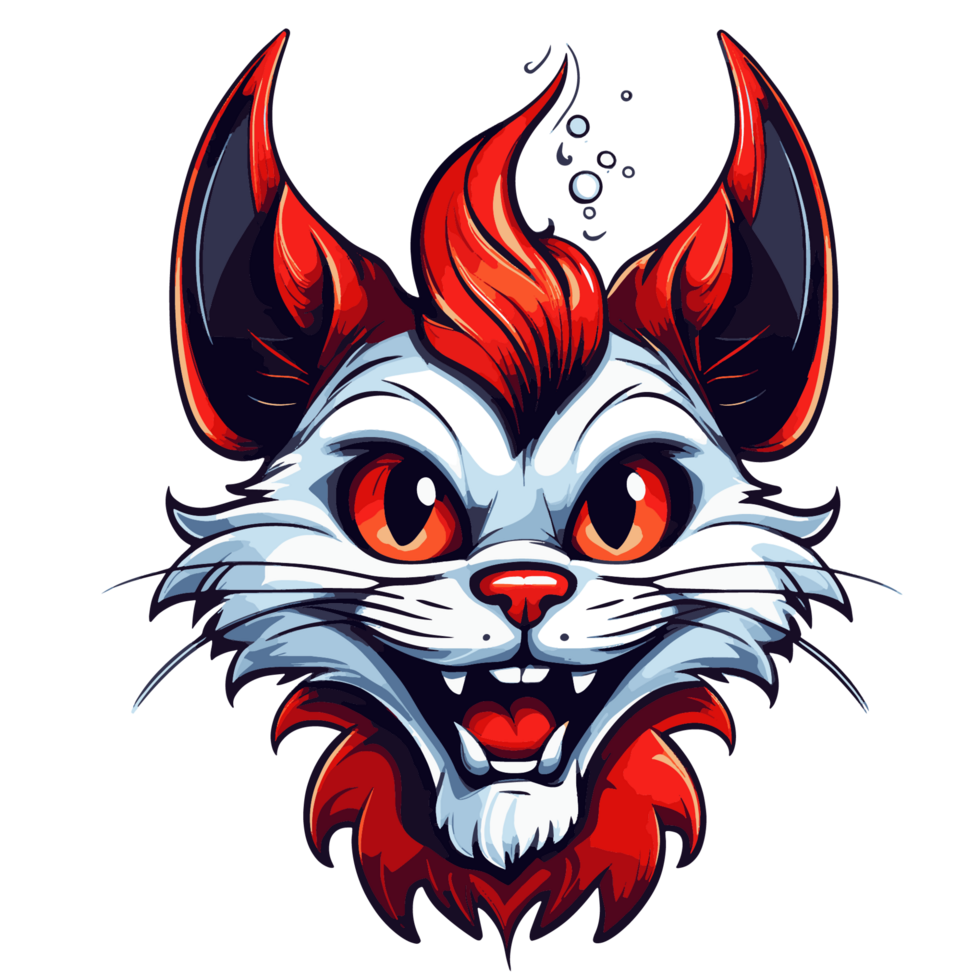 smiling cat head, mascot png
