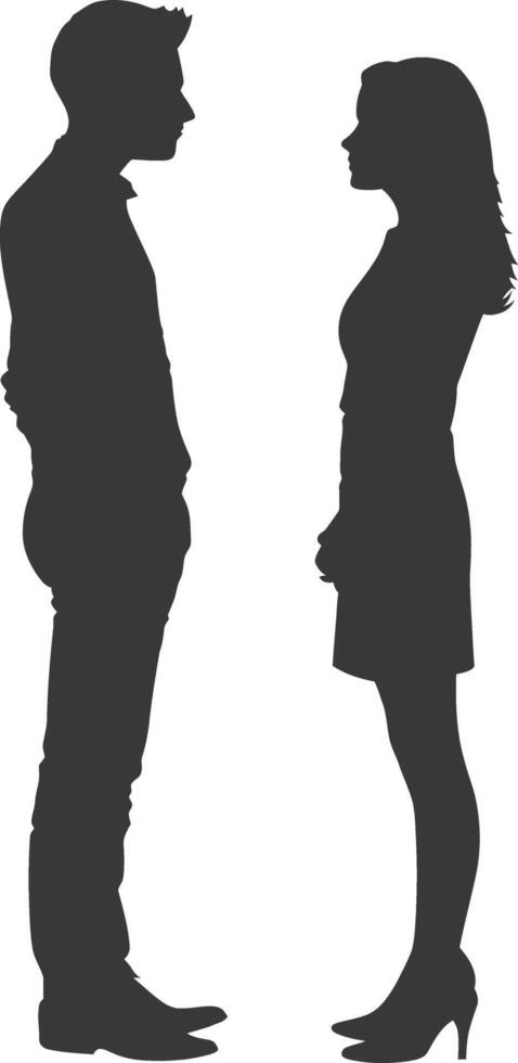 silhouette business people meeting brainstorming full body black color only vector