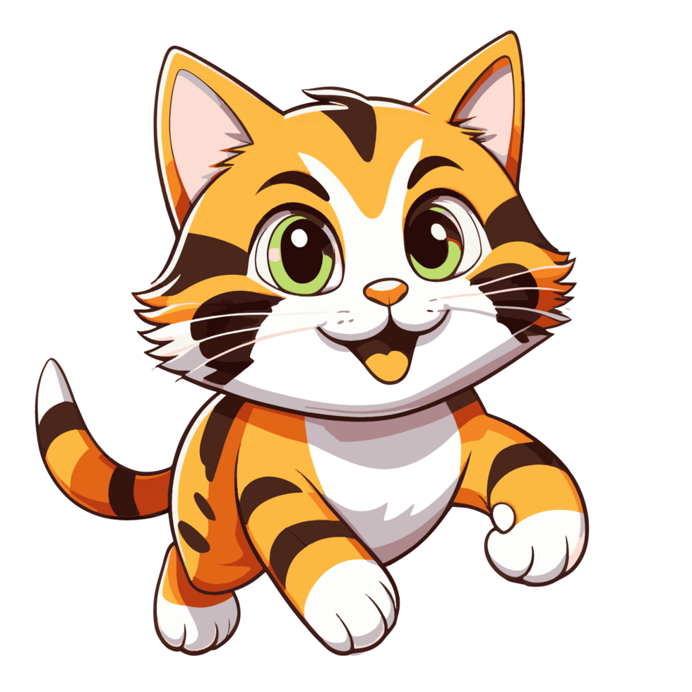 skön katt illustration png