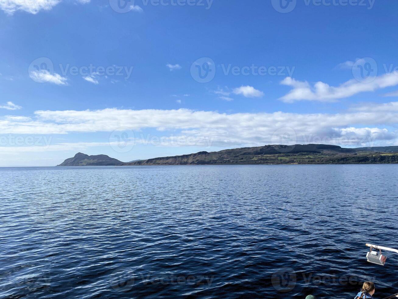 A view of the Isle of Arran from the sea photo