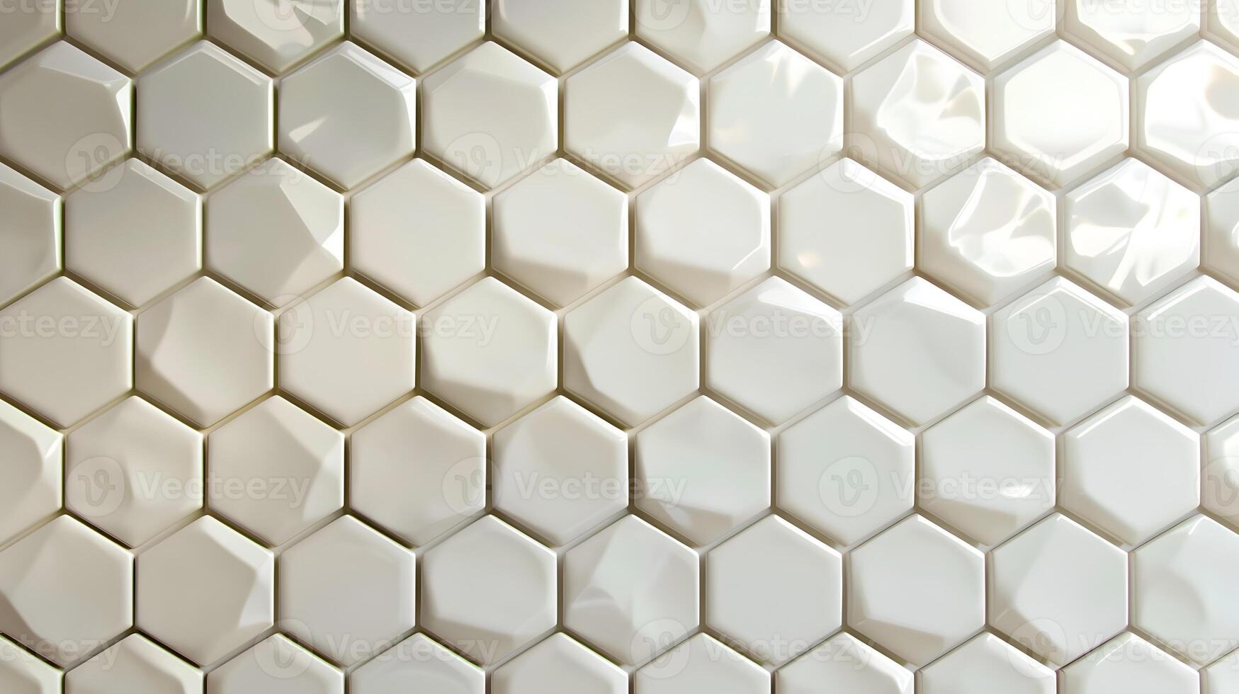 Elegant Hexagonal Tile Mosaic Pattern for Minimalist Architectural and Interior Designs photo