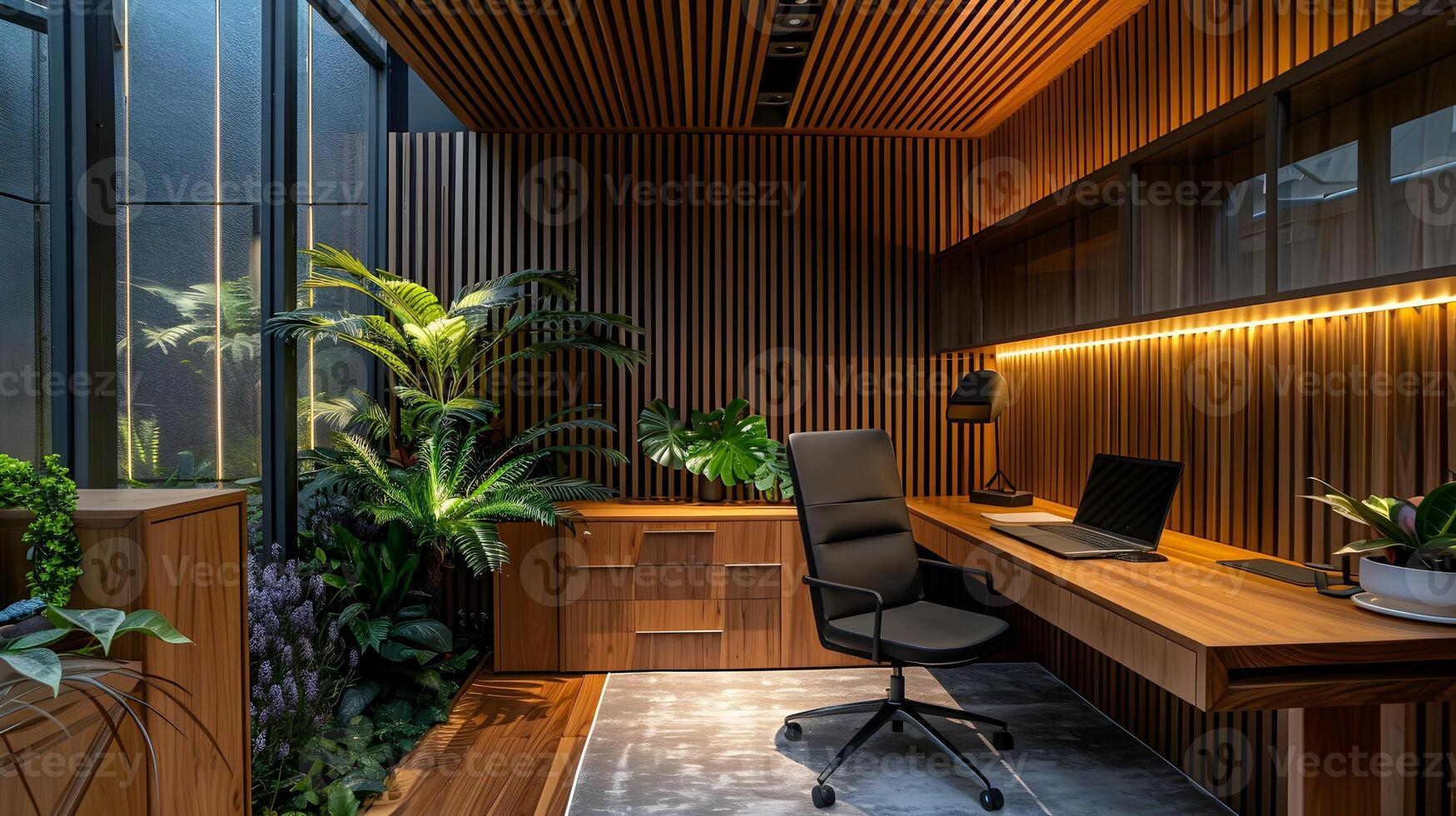 Harmonious Fusion of Nature and Modern Workspace photo