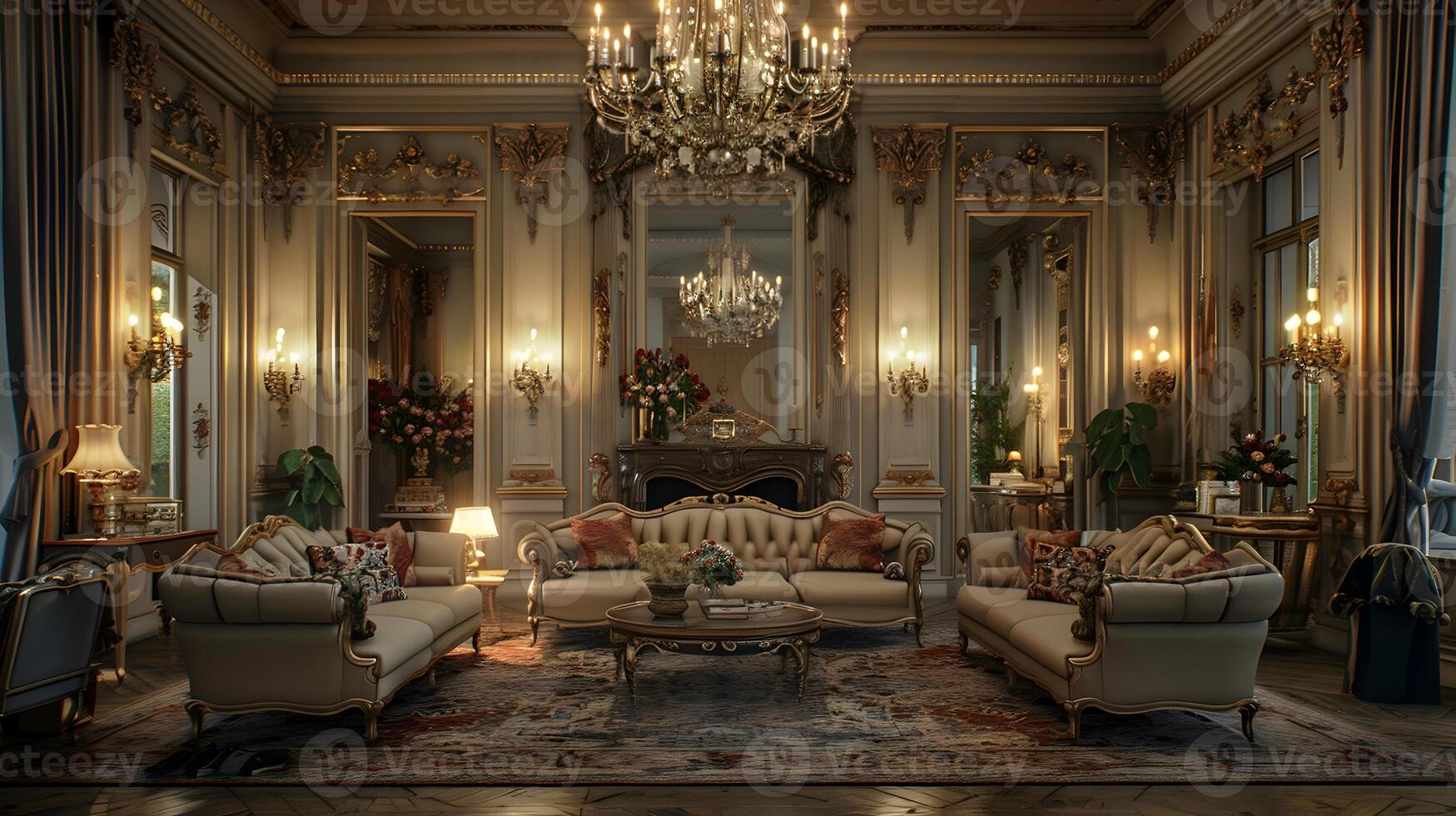 Opulent Grandeur A Masterpiece of Classical Luxury and Timeless Elegance photo