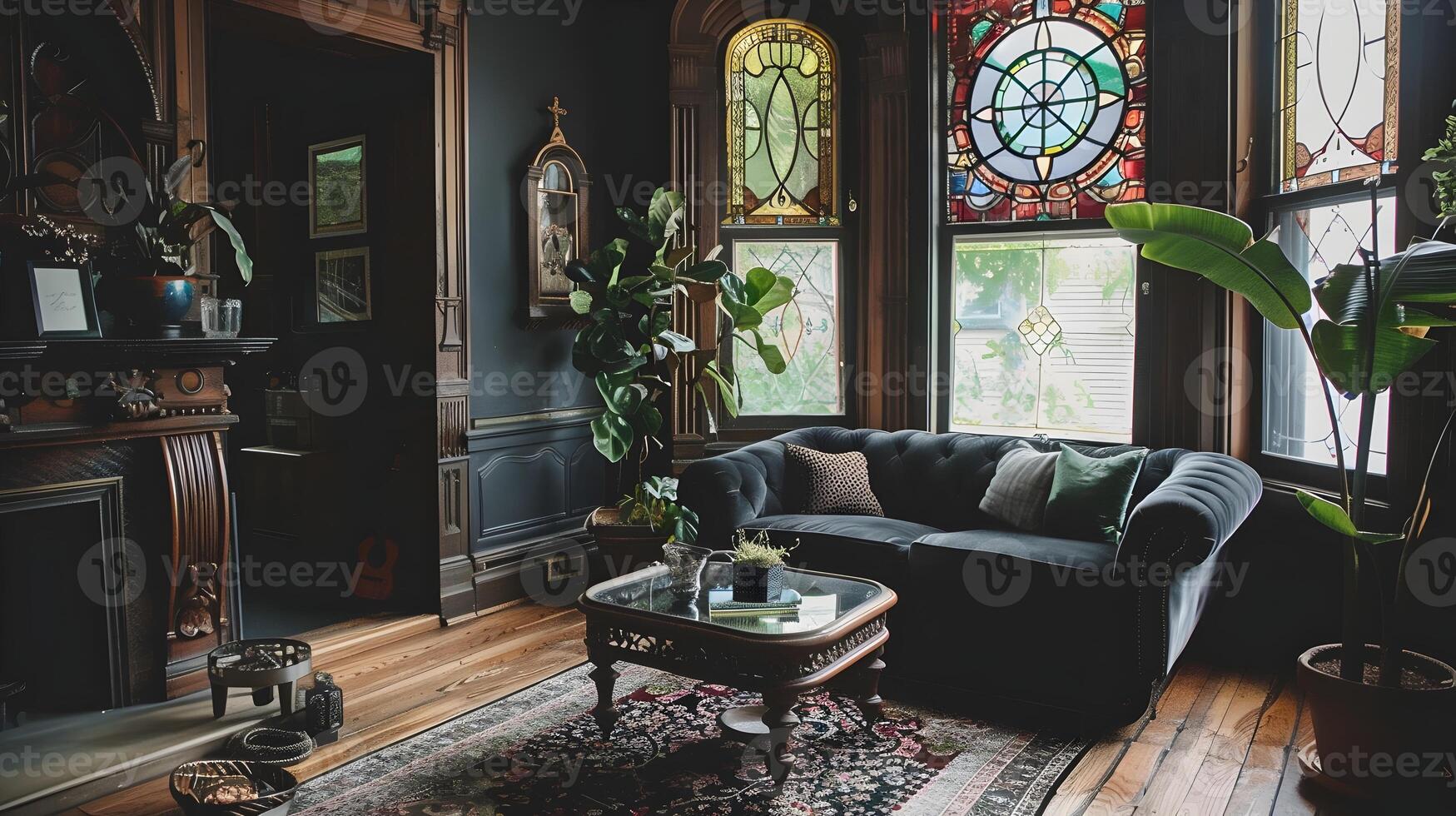 Captivating Vintage-Inspired Interiors Exuding Timeless Elegance and Refined Comfort photo
