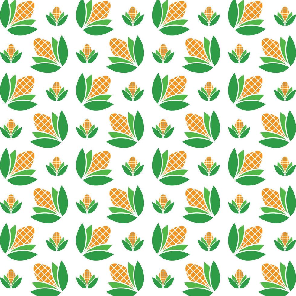 Corn field striking trendy multicolor repeating pattern illustration background design vector