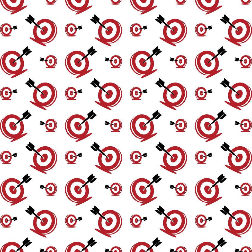 Target arrow striking trendy multicolor repeating pattern illustration background design vector