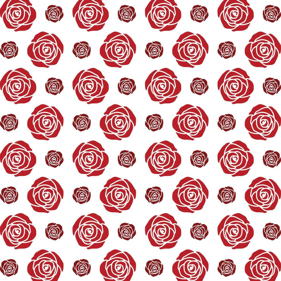 Red rose striking trendy multicolor repeating pattern illustration background design vector