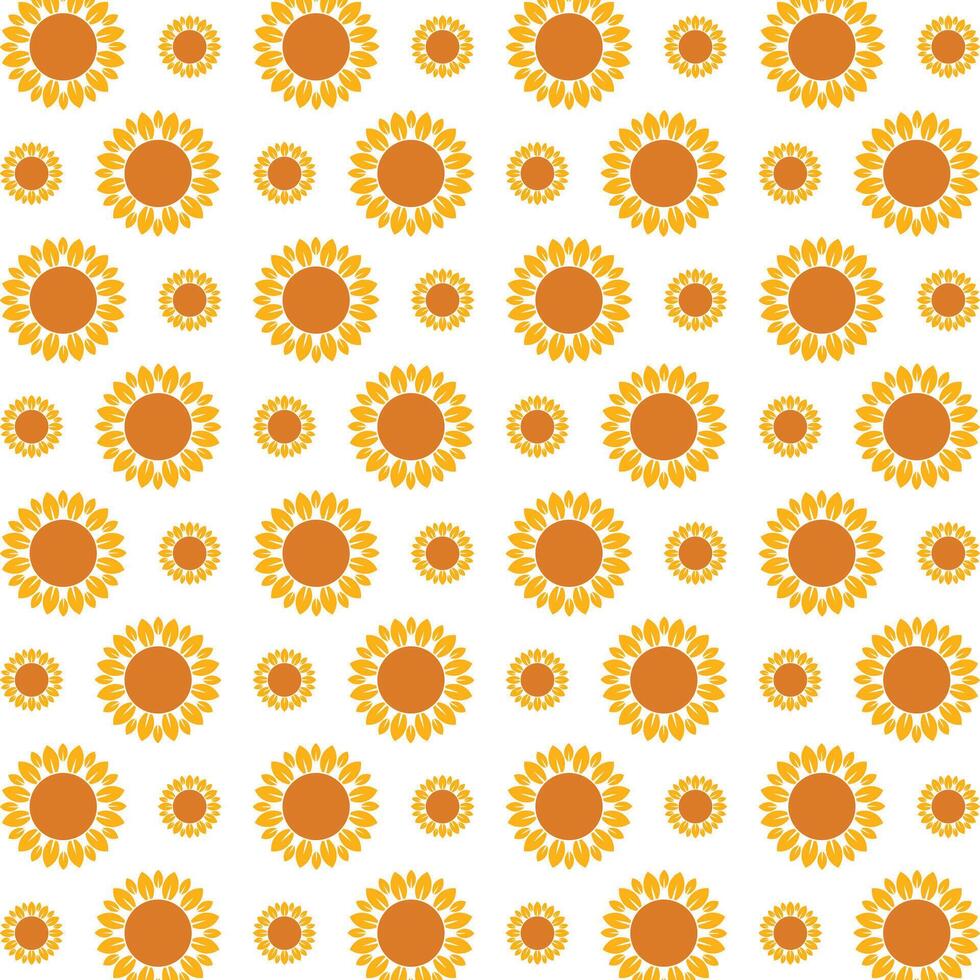 Nature sunflower striking trendy multicolor repeating pattern illustration background design vector