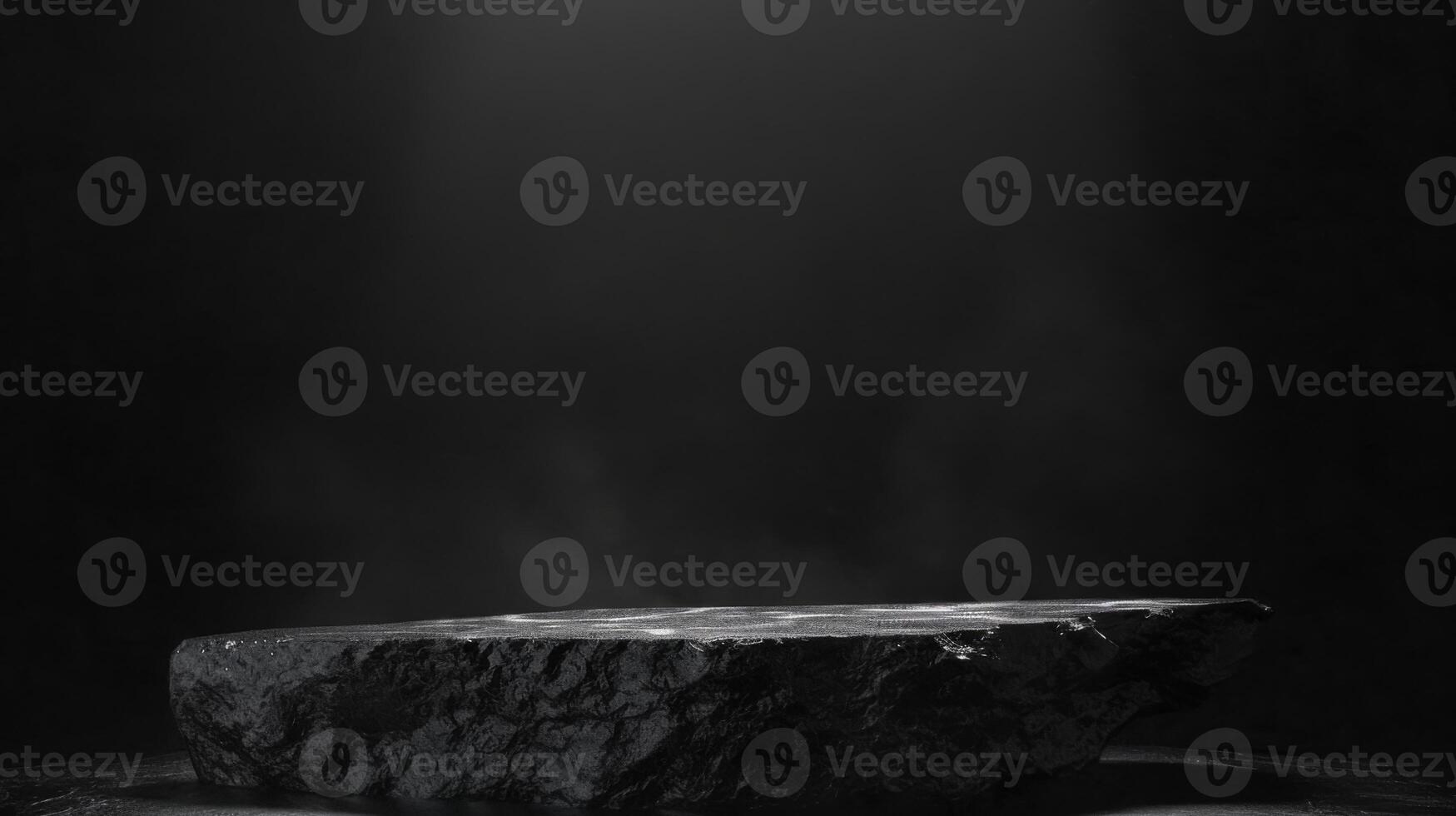 Minimalist Black Rock Podium product display photo