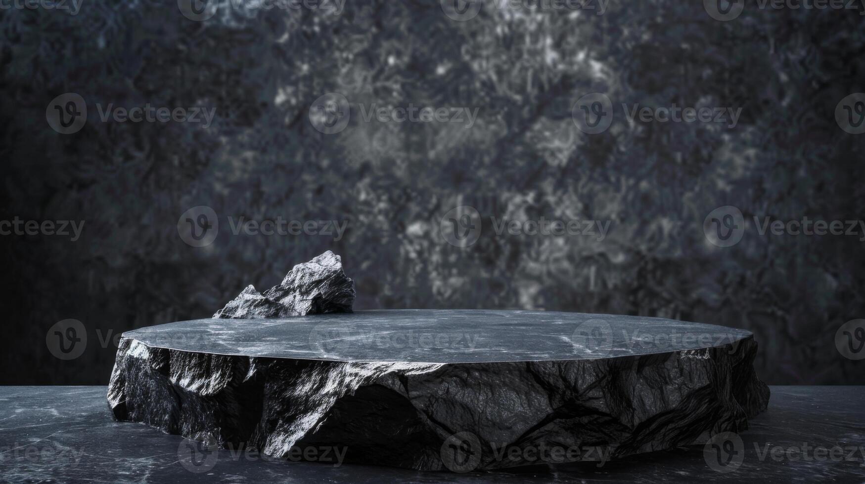 Minimalist Black Rock Podium product display photo