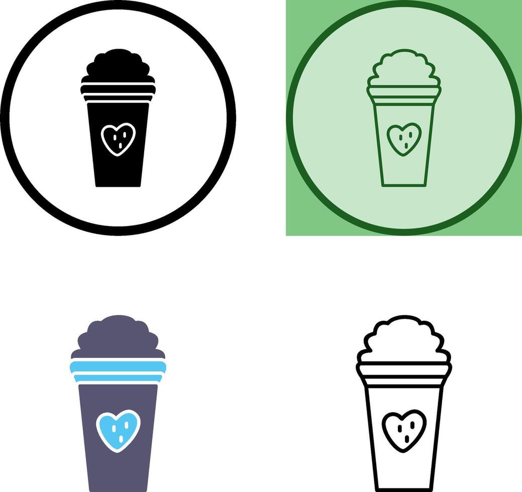 Unique Strawberry Milkshake Icon Design vector