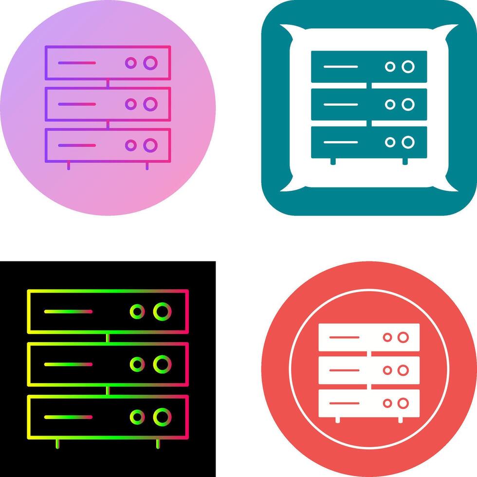 Unique Server Network Icon Design vector