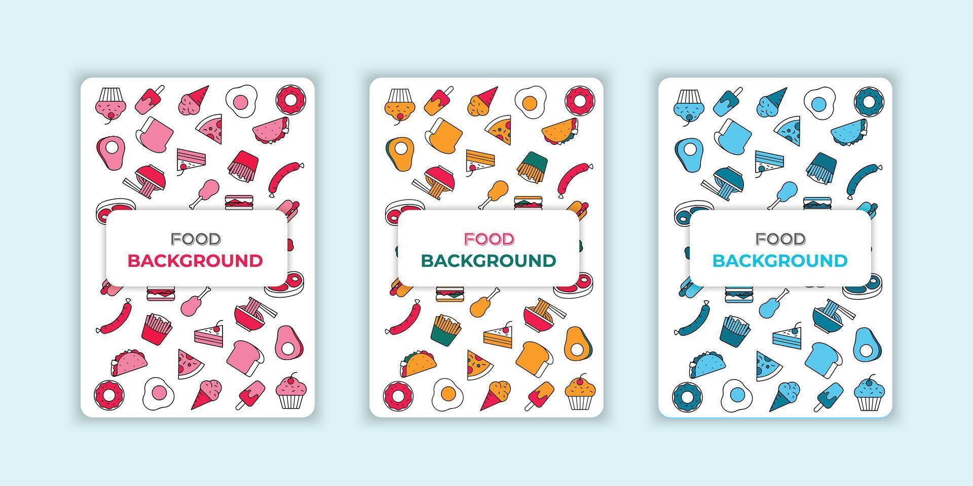 food frame collection, vertical banners or posters for farmers market or food fair, vector