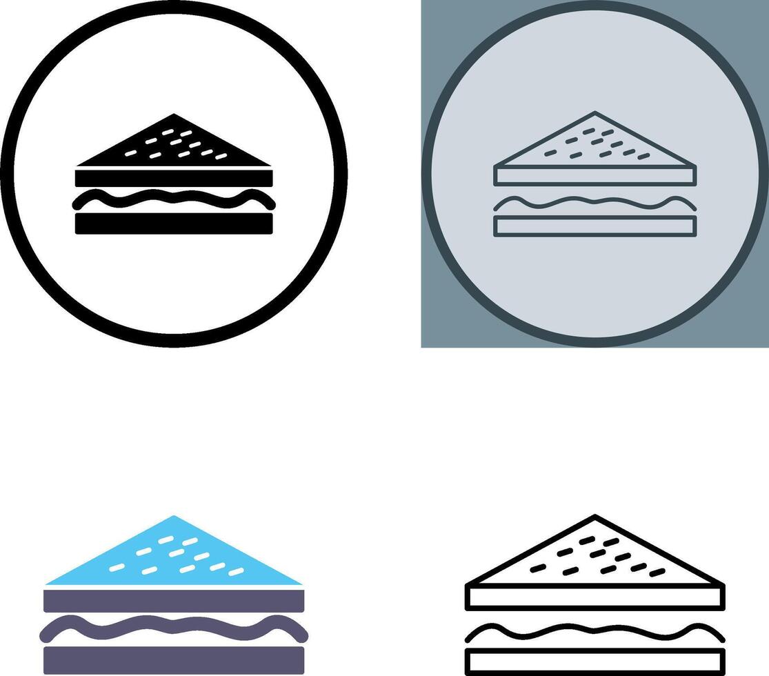 Unique Sandwich Icon Design vector