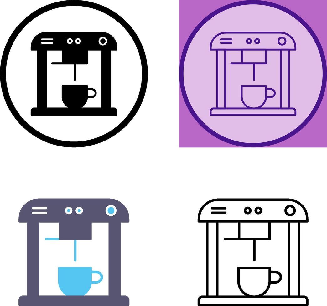 Unique Coffee Machine Icon Design vector