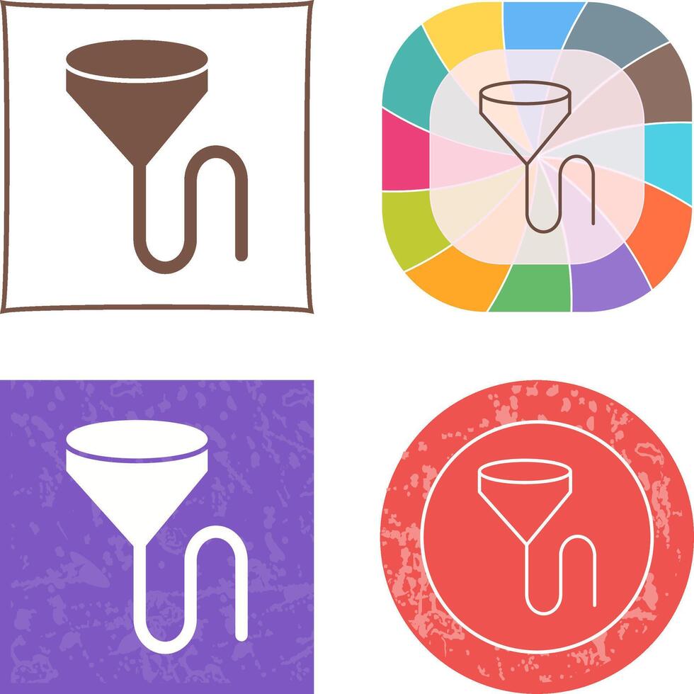 Unique Beer Bong Icon Design vector