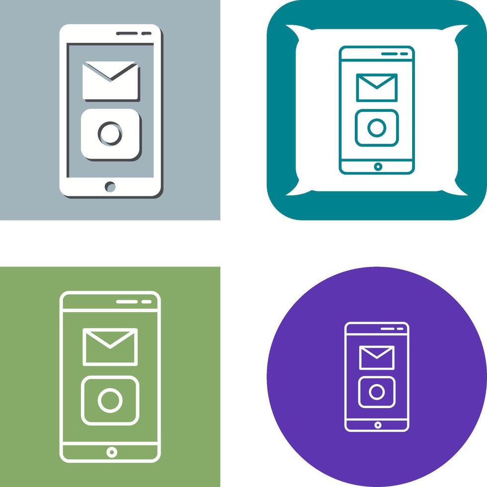 Unique Mobile Applications Icon Design vector