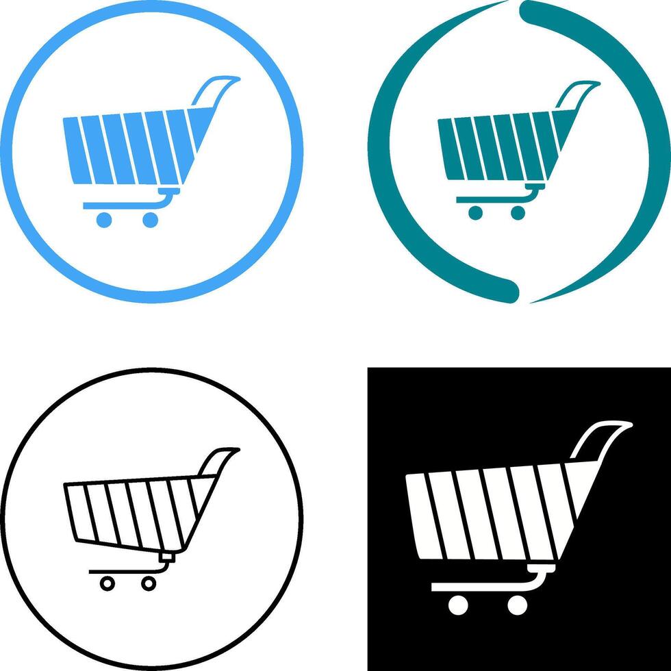 Unique Shopping Cart Icon Design vector