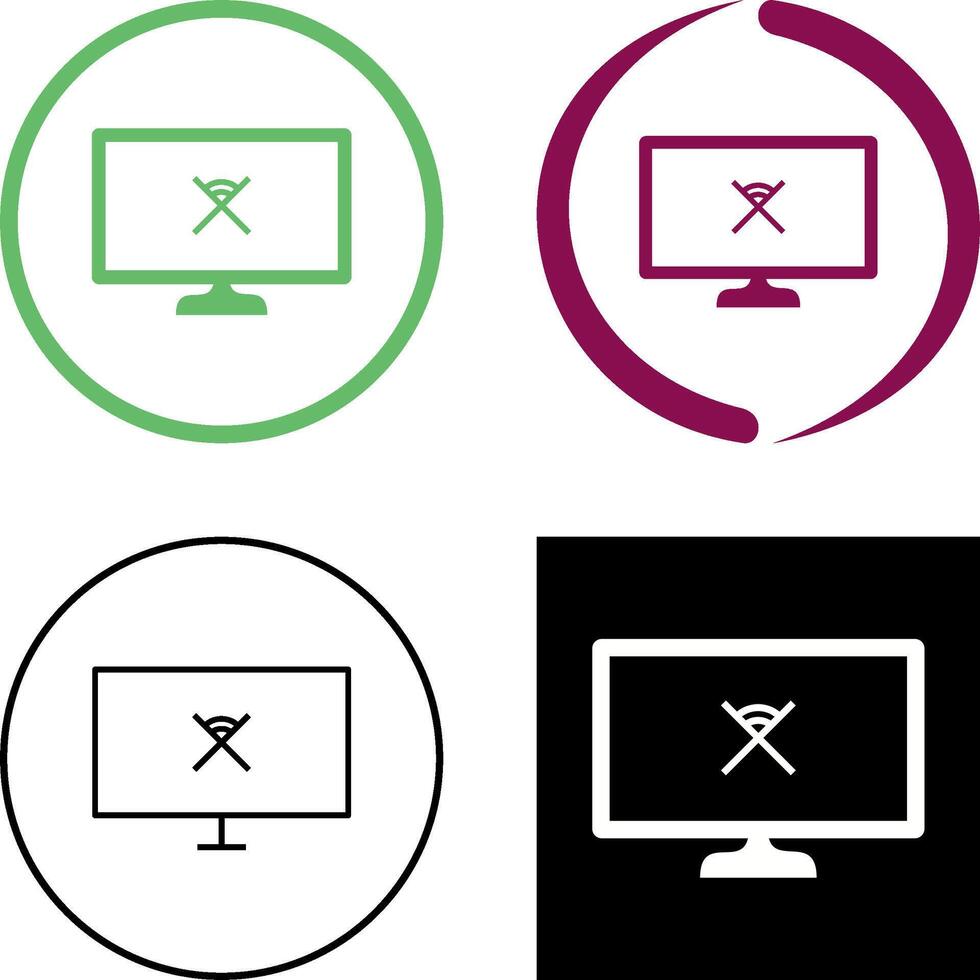 Unique Disconnected Network Icon Design vector