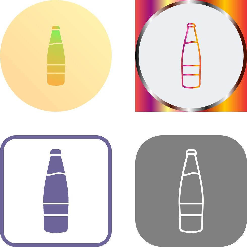 Beer Bottle Icon Design vector