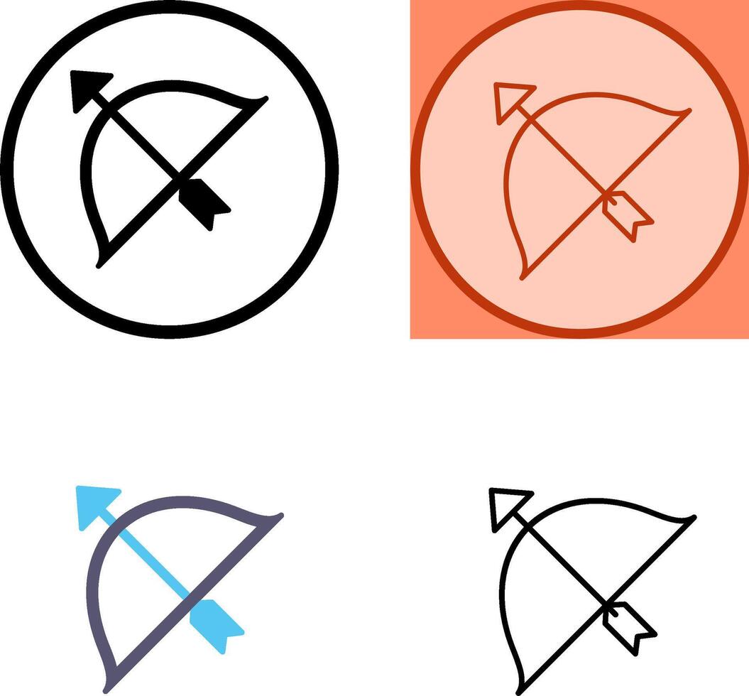 Unique Archery Icon Design vector