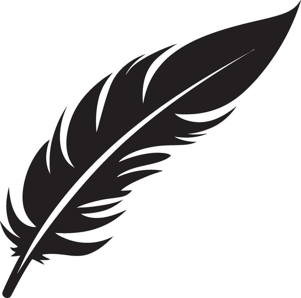 Celestial Quill Feather Symbolism Plume Perfection Skyward Bird vector