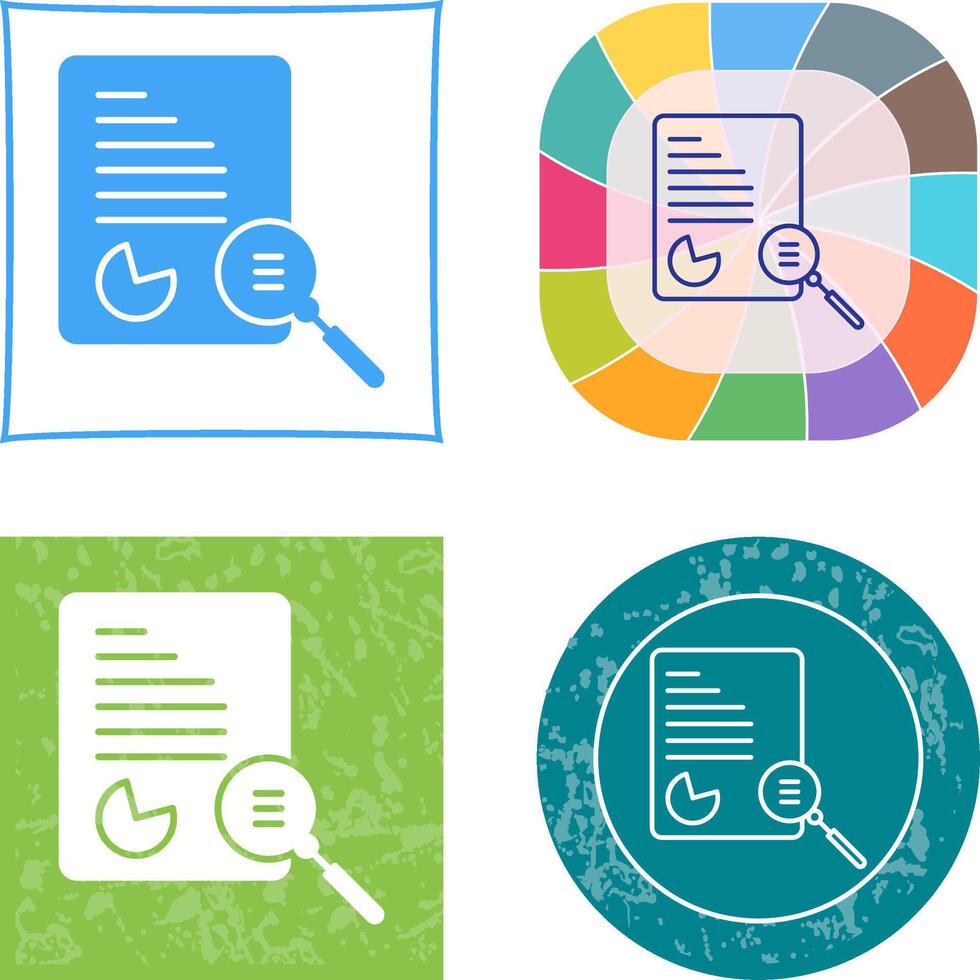 Unique Case Study Icon Design vector