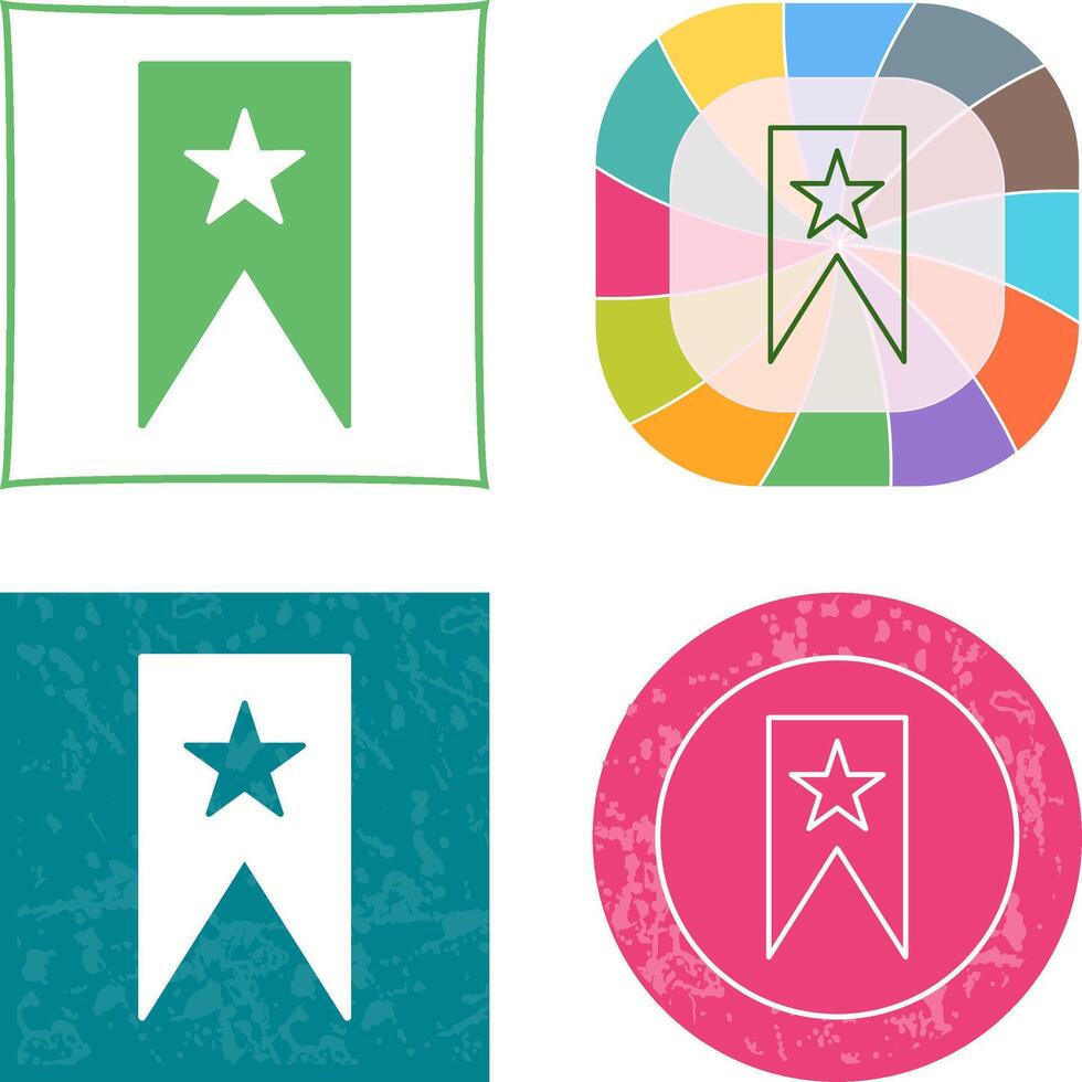 Unique Bookmarking Services Icon Design vector