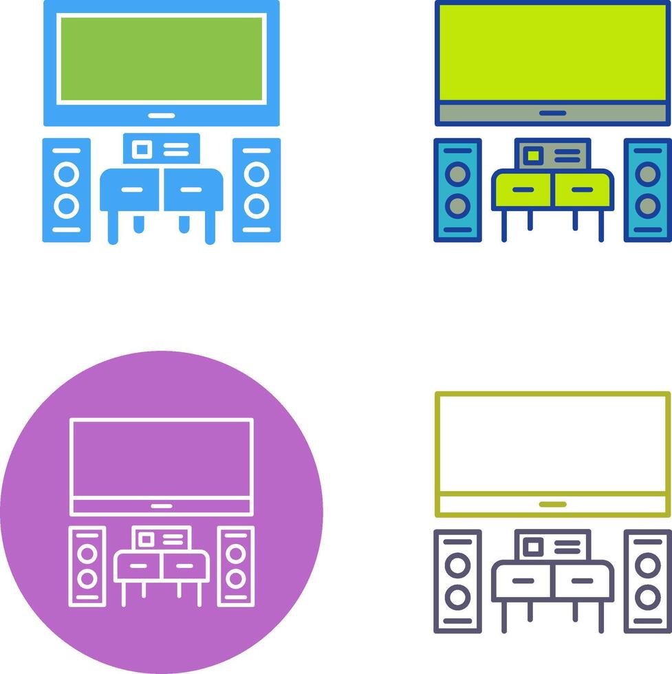 Home Theater Icon Design vector