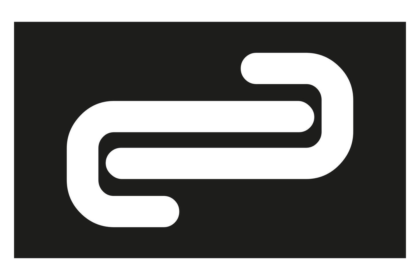Abstraction. Sign on a black background. Art design. Figure. Symbol and letter L. Number 7. vector