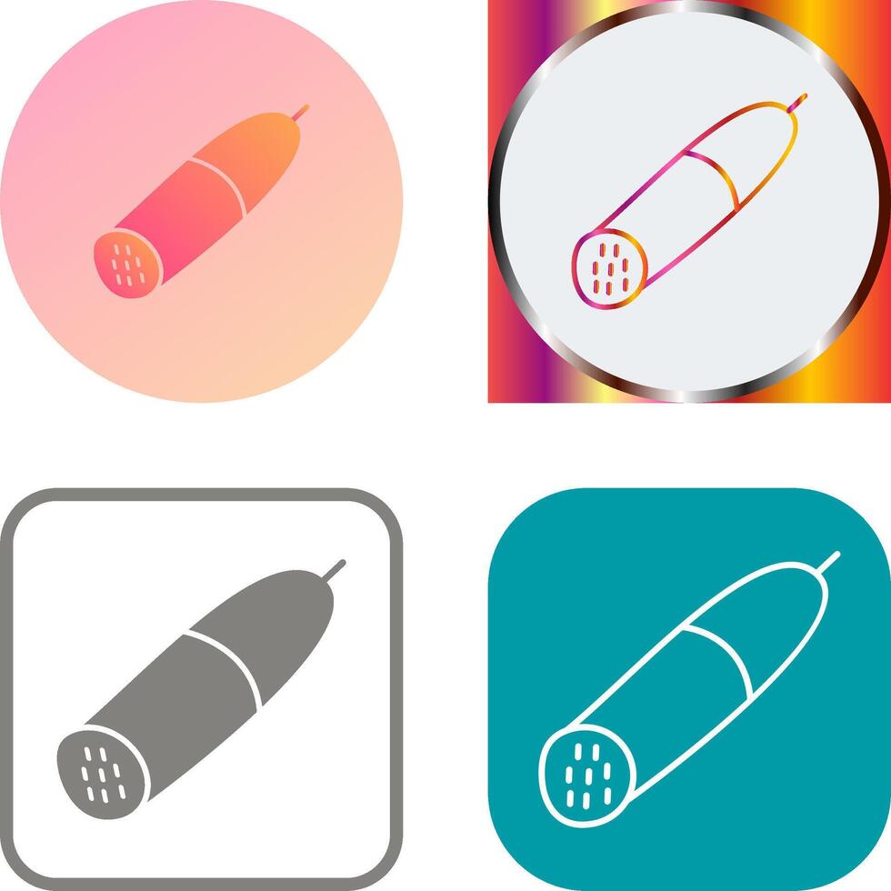 Salami Icon Design vector
