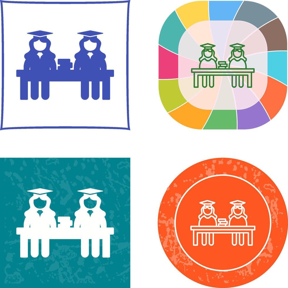Unique Combined Study Icon Design vector