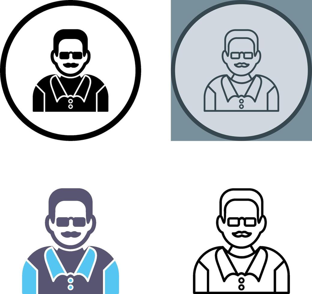 Unique Male Professor Icon Design vector