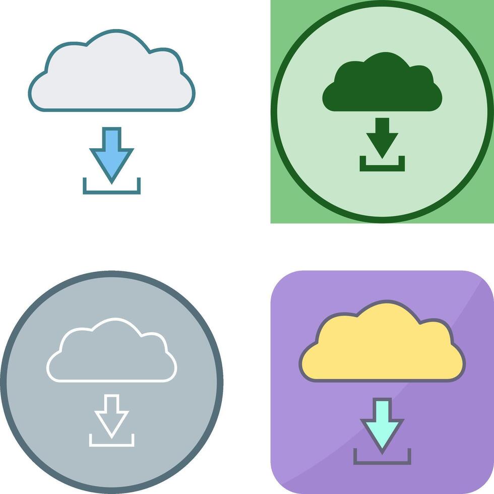 Unique Download from Cloud Icon Design vector