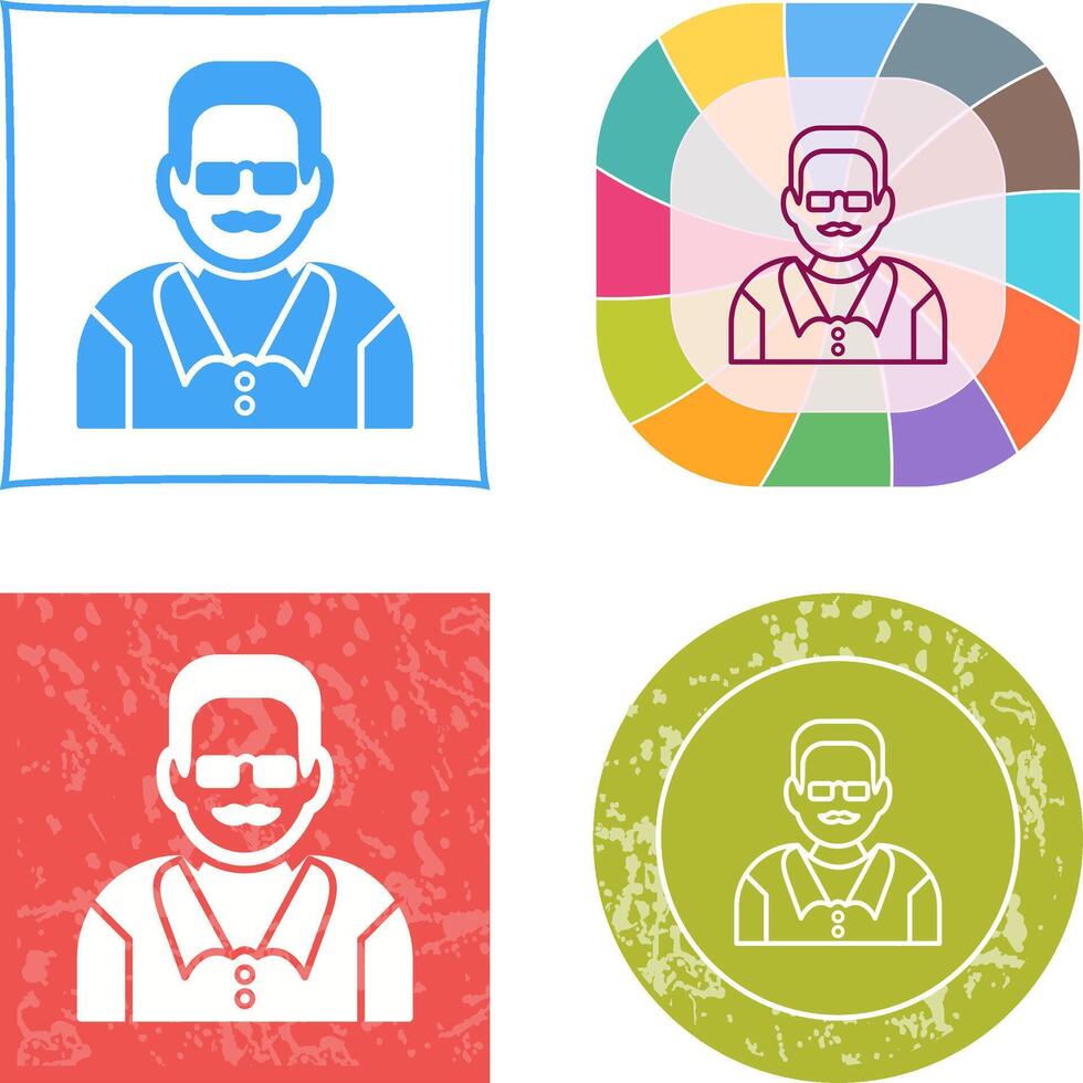 Unique Male Professor Icon Design vector