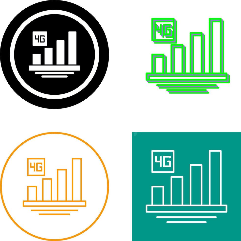 4G Icon Design vector