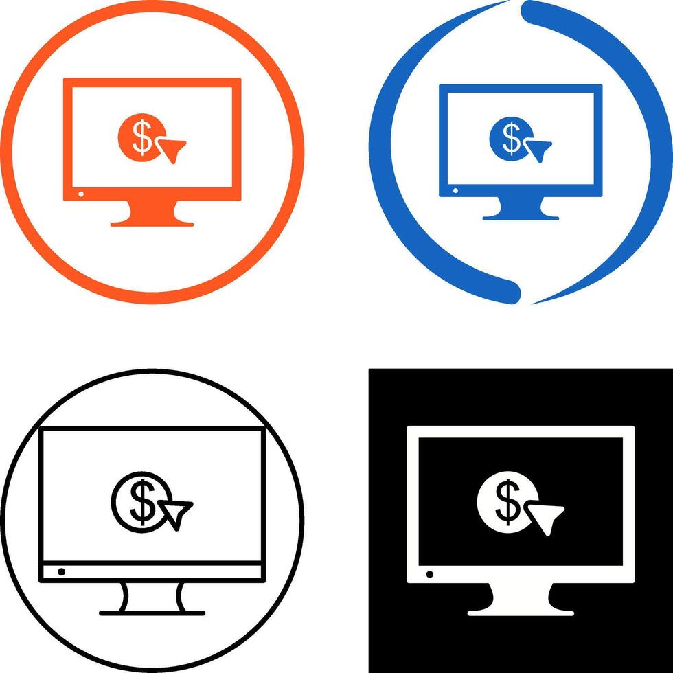 Unique Pay Per Click Icon Design vector