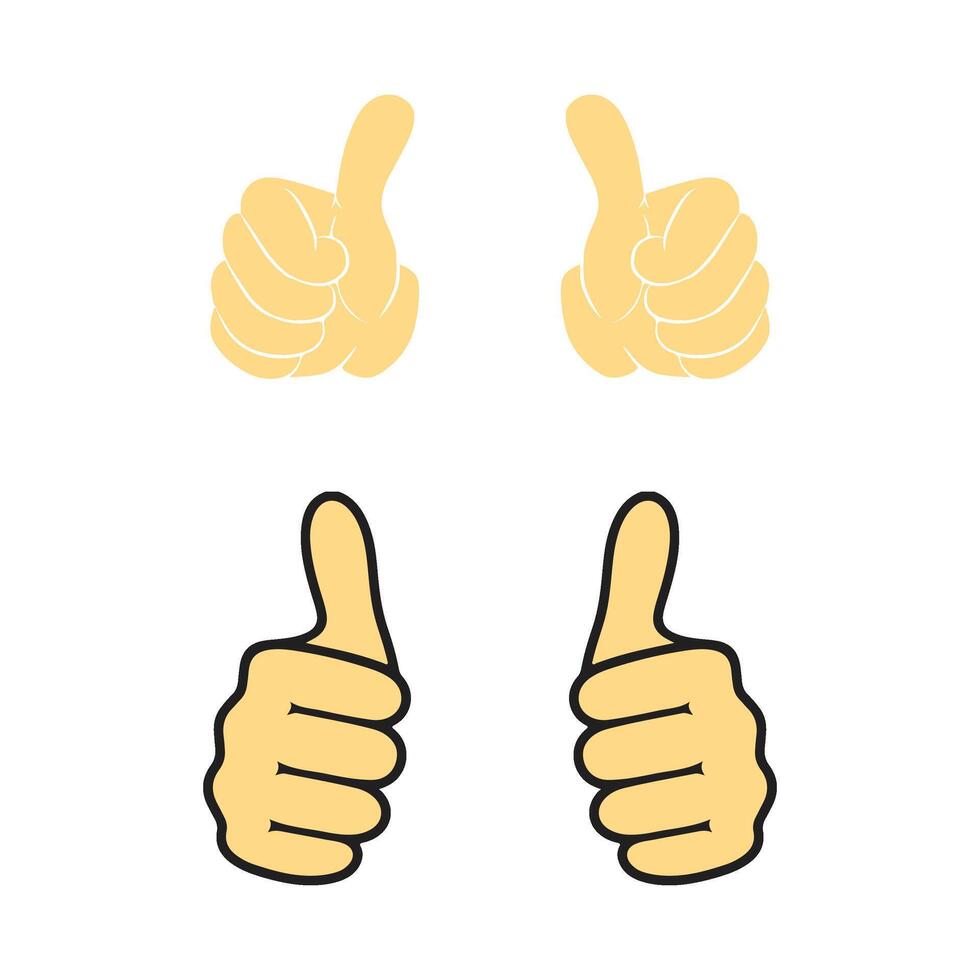 thumbs up and down icons vector