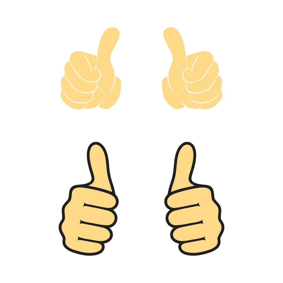 thumbs up and down icons vector