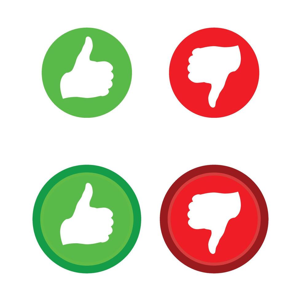 thumbs up buttons vector