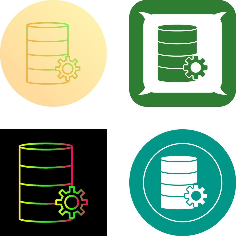 Unique Database Management Icon Design vector