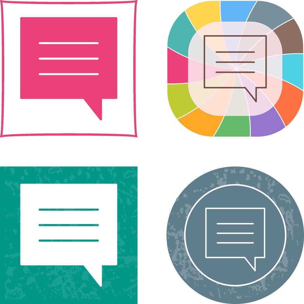 Unique Single Chat Bubble Icon Design vector