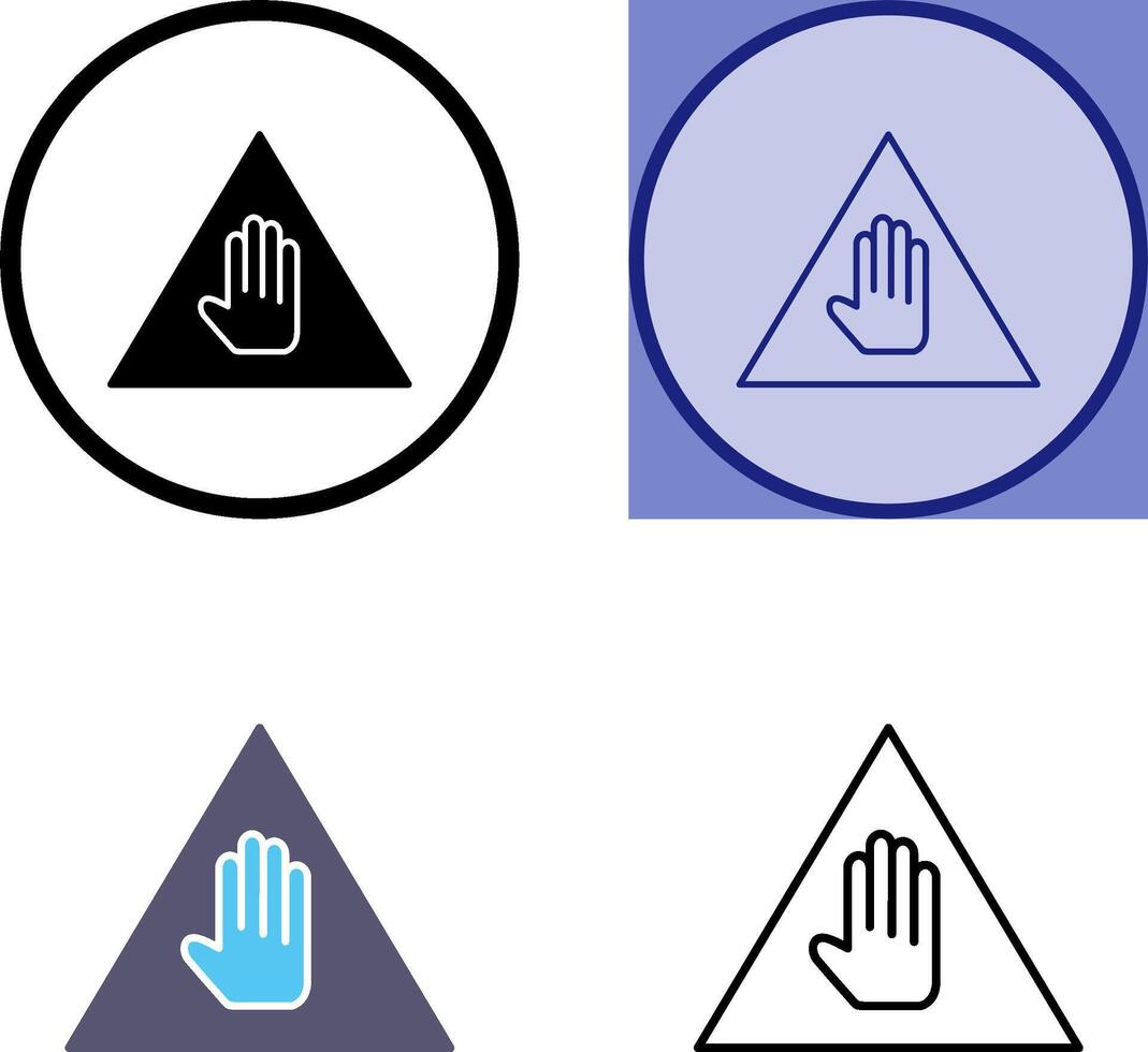 Unique Warning Icon Design vector