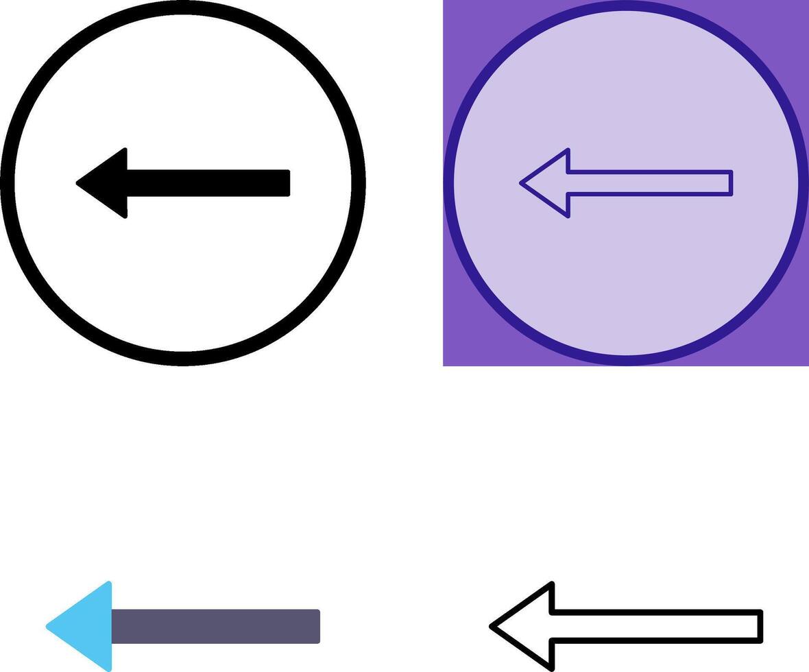 Unique Left Arrow Icon Design vector