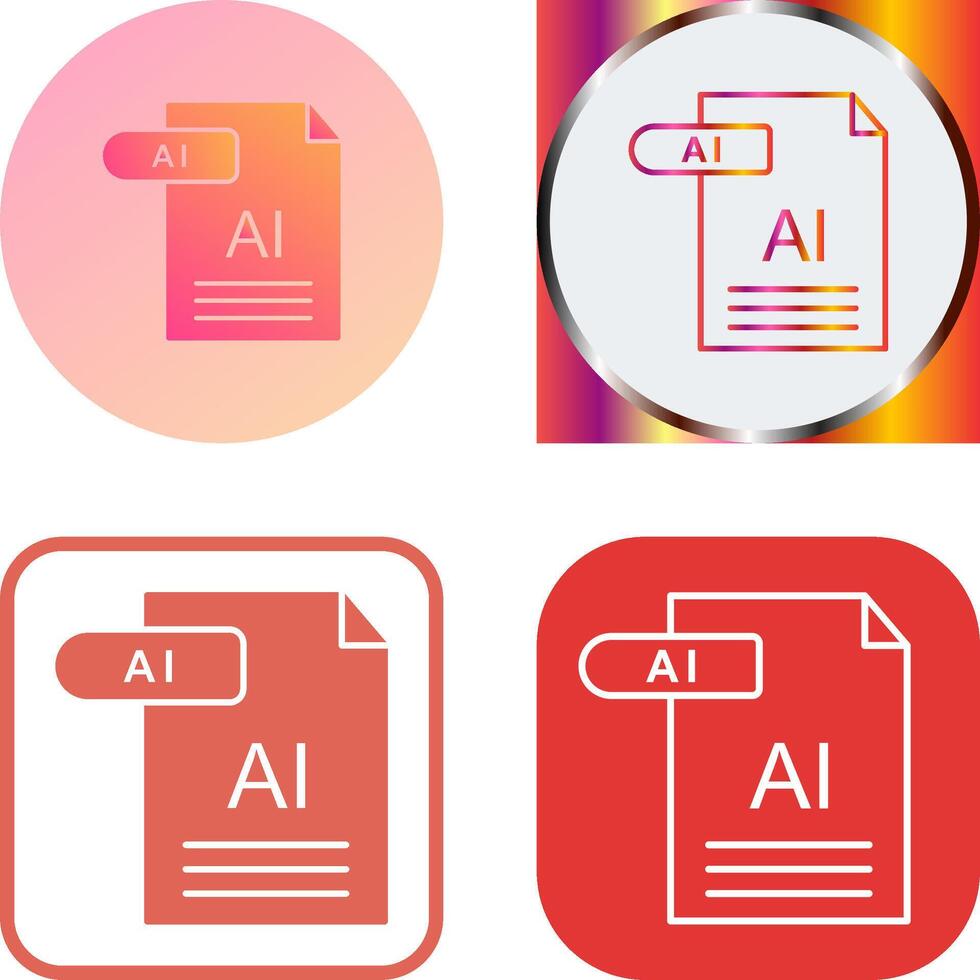 AI Icon Design vector