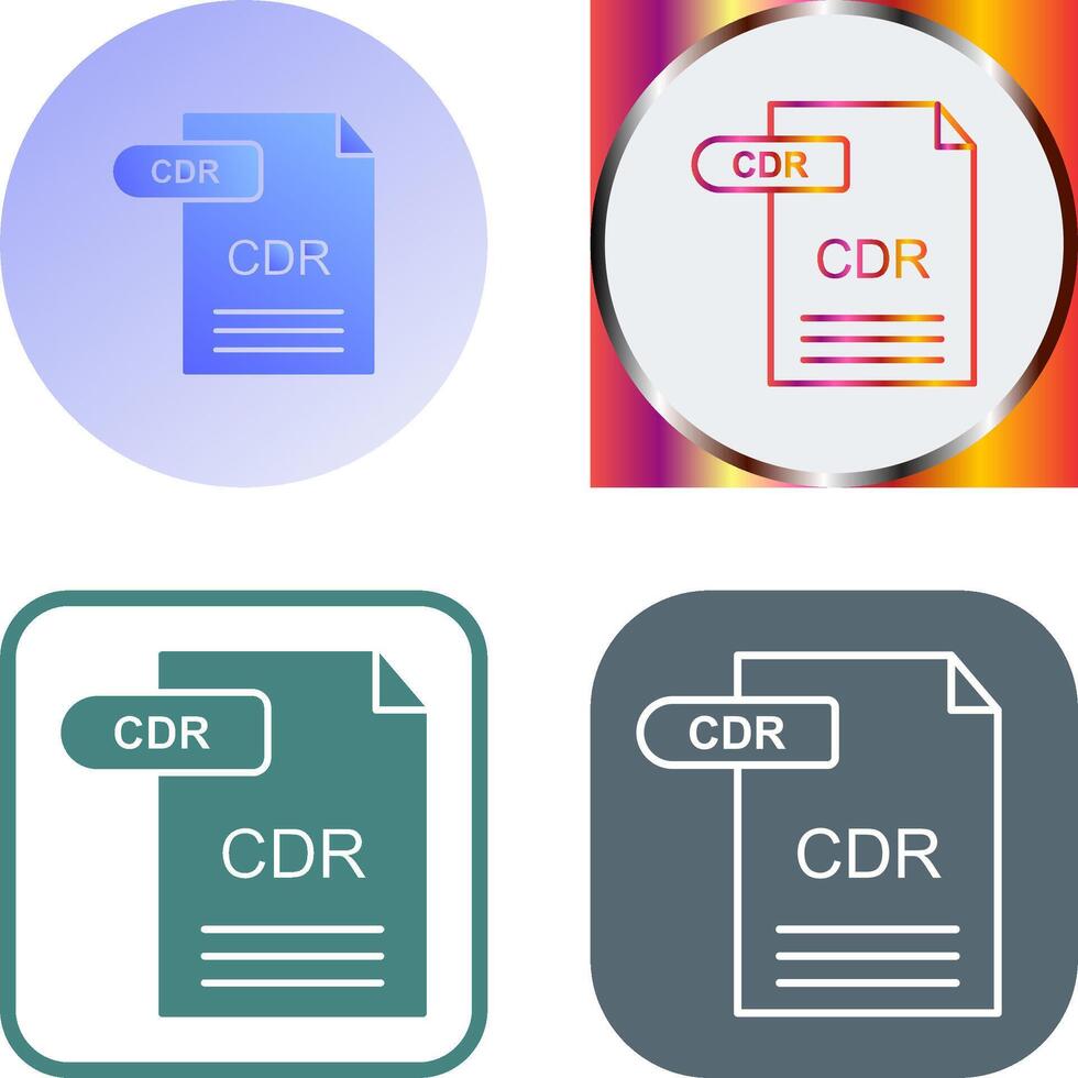 CDR Icon Design vector