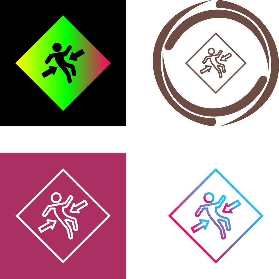 Crush Zone Icon Design vector