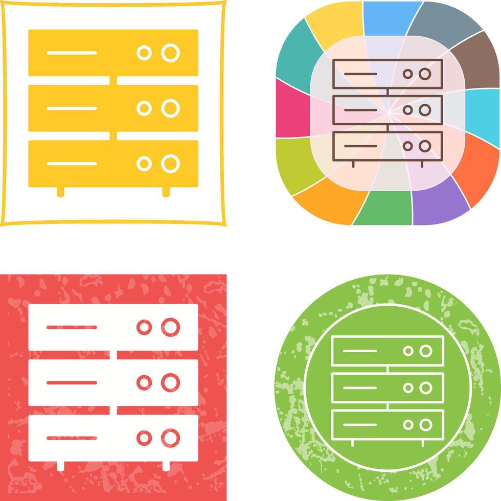 Unique Server Network Icon Design vector