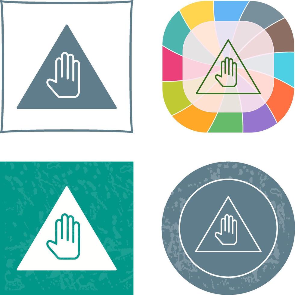 Unique Warning Icon Design vector