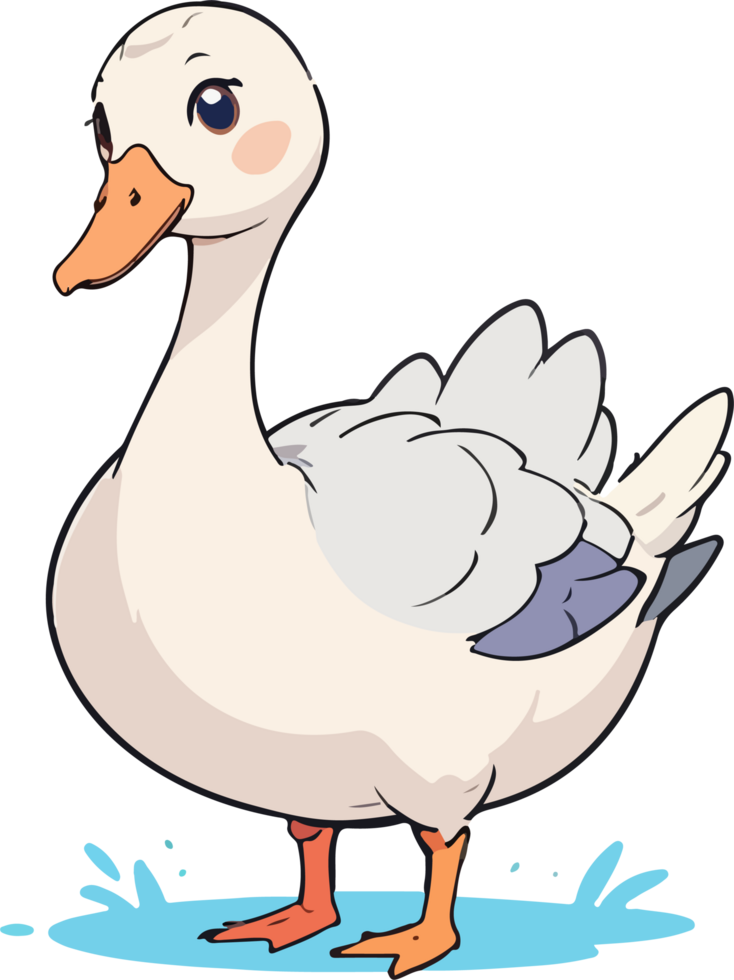 Goose Bird Cartoon Sticker png